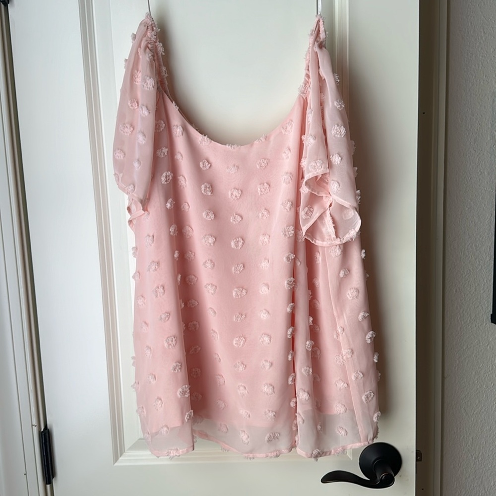 Francesca’s Pink Short Sleeve Blouse
